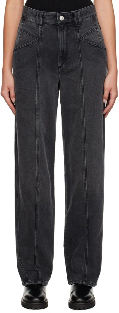 Isabel Marant Vetan Denim Pants In Black