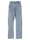 Isabel Marant Jeans 'vetan' Contrast Stitching In Ice Blue
