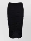 Isabel Marant Vicky Ruched Viscose Midi Skirt