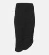 Isabel Marant Vicky Jersey Midi Skirt In Black