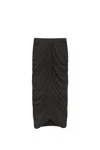 Isabel Marant High-waisted Ruched Midi Skirt In Black