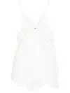 Isabel Marant Victoria Guipure Embroidered Empire Cami Top In White