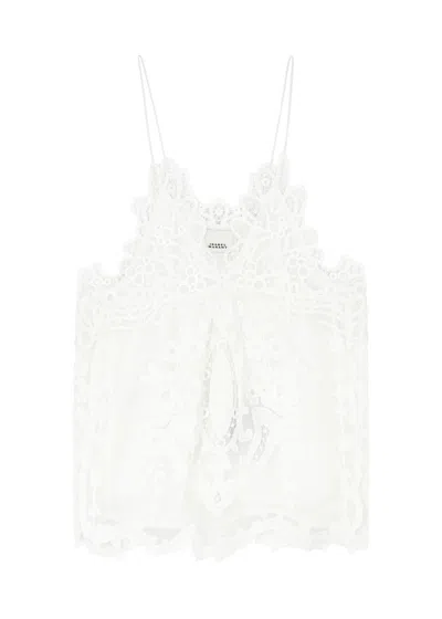Isabel Marant Victoria Lace-trimmed Tank In White