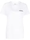 Isabel Marant White Embroidered Logo T-shirt In Weiss