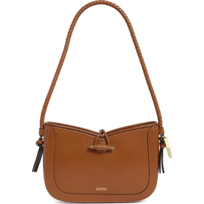 Isabel Marant Vigo Calfskin Leather Baguette Shoulder Bag In Brown