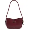 Isabel Marant Vigo Calfskin Leather Baguette Shoulder Bag In Burgundy