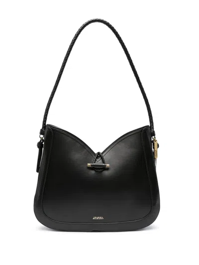 Isabel Marant Vigo Leather Shoulder Bag In Schwarz