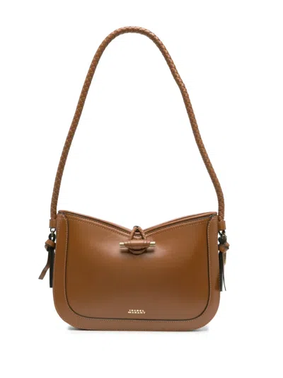 Isabel Marant Vigo Leather Shoulder Baguette Bag In Brown