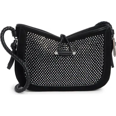 Isabel Marant Vigo Studded Suede Shoulder Bag In Black