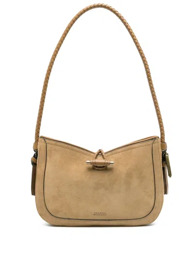 Isabel Marant Vigo Suede Shoulder Bag In Brown