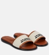 Isabel Marant Vikee Leather-trimmed Canvas Sandals In Beige