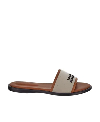 ISABEL MARANT VIKEE COTTON LOGO SANDALS