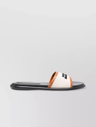 Isabel Marant Minimalist Off-white Strap Slide Sandal With Contoured Footbed