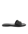 Isabel Marant Leather Vikee Slides In Black