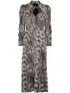 Isabel Marant Vilma Graphic-print Maxi Dress In Schwarz