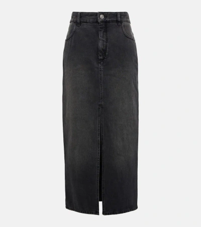 Isabel Marant Vinea Denim Maxi Skirt In Pink