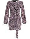 Isabel Marant Vinia Gathered Printed-jersey Dress In Purple