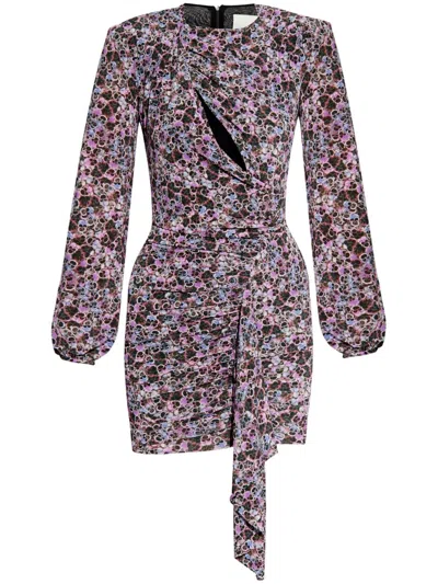 ISABEL MARANT VINIA GATHERED PRINTED-JERSEY DRESS