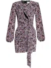 Isabel Marant Vinia Gathered Printed-jersey Dress In Purple