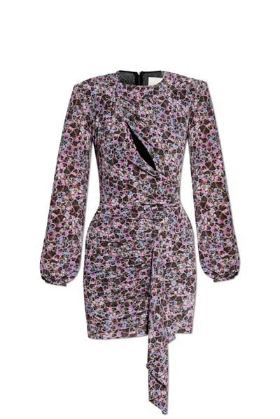 Isabel Marant Vinia Gathered Printed-jersey Dress In Multi