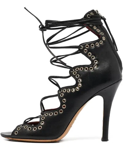 Pre-owned Isabel Marant Vintage 95mm Eyelet Lace-up Sandals