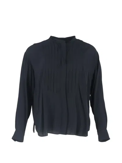 Pre-owned Isabel Marant Vintage Amel Pleated Shirt In Blue
