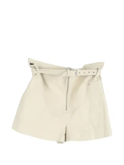 Pre-owned Isabel Marant Vintage Belted Shorts In Neutral