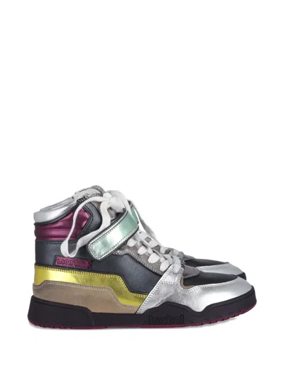 Pre-owned Isabel Marant Vintage Bresse Metallic High-top Trainers In Black