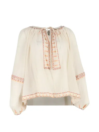 Pre-owned Isabel Marant Vintage Cream Embroidery Blouse In Neutral