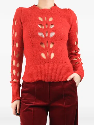 Pre-owned Isabel Marant Vintage Cut-out Sweater In Red
