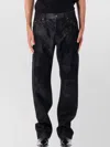 Isabel Marant Vintage Eco Leather Trousers With Belt Loops In Black