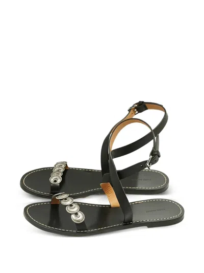 Pre-owned Isabel Marant Vintage Eldory Strap Sandals In Black