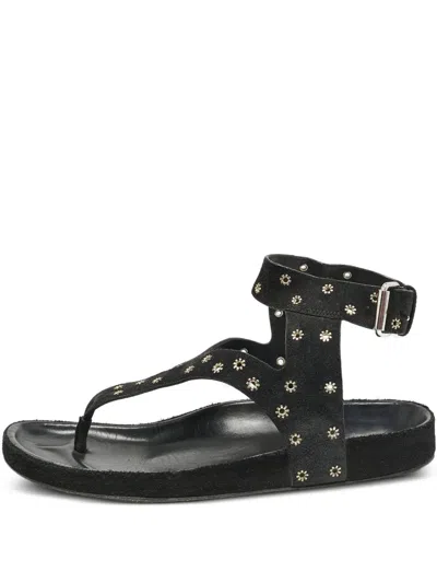 Pre-owned Isabel Marant Vintage Elwina Sandals In Black