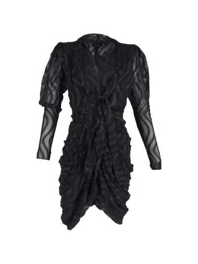 Pre-owned Isabel Marant Vintage Embellished Mini Dress In Black