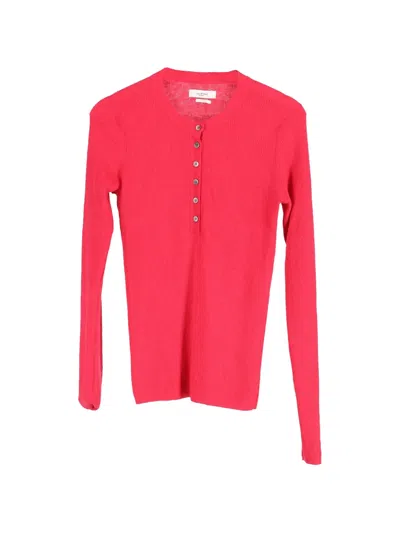 Pre-owned Isabel Marant Vintage Faustine Ribbed-knit Top In Pink