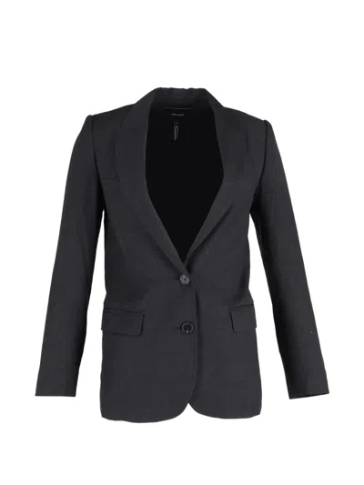 Pre-owned Isabel Marant Vintage Flap-pocket Single-breasted Blazer In Black