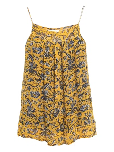 Pre-owned Isabel Marant Vintage Floral-print Blouse In Yellow