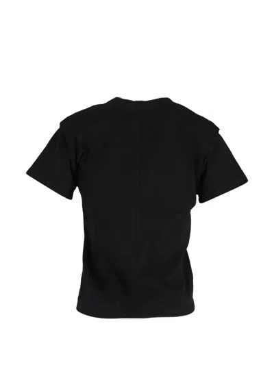Pre-owned Isabel Marant Vintage Front-tie T-shirt In Black