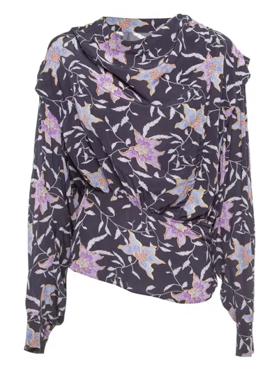 Pre-owned Isabel Marant Vintage Gathered Blouse In Blue