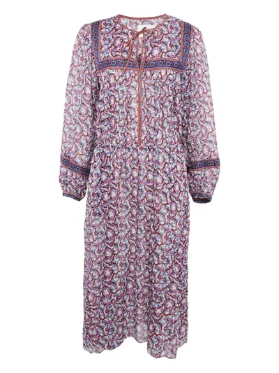 Pre-owned Isabel Marant Vintage Greila Floral-print Long-sleeve Dress