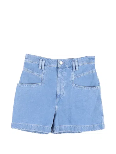 Pre-owned Isabel Marant Vintage High-waisted Denim Shorts In Blue