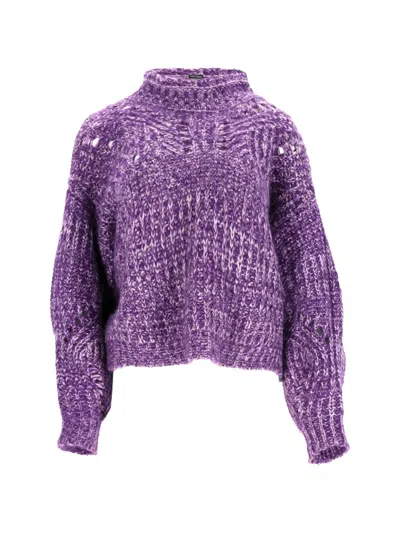 Pre-owned Isabel Marant Vintage Jarren Turtleneck Mohair Sweater In Purple