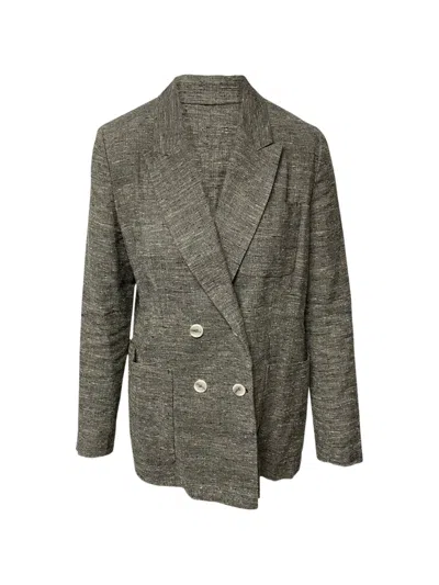 Pre-owned Isabel Marant Vintage Kelis Double-breasted Blazer In Gray