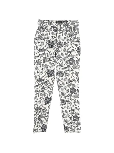 Pre-owned Isabel Marant Vintage Lorrick Floral-print Jeans In White