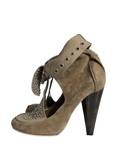 Pre-owned Isabel Marant Vintage Mossa Cut-out Ankle Boots In Brown
