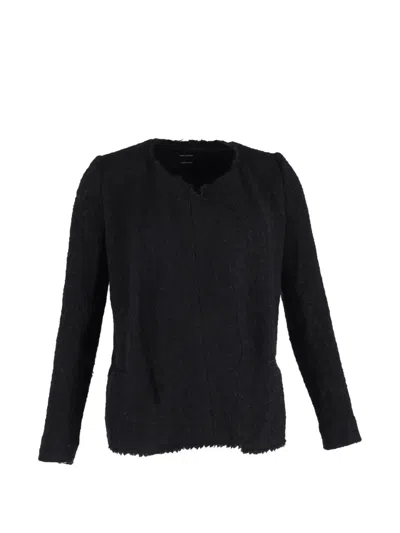 Pre-owned Isabel Marant Vintage Open-front Wool Jacket In Black