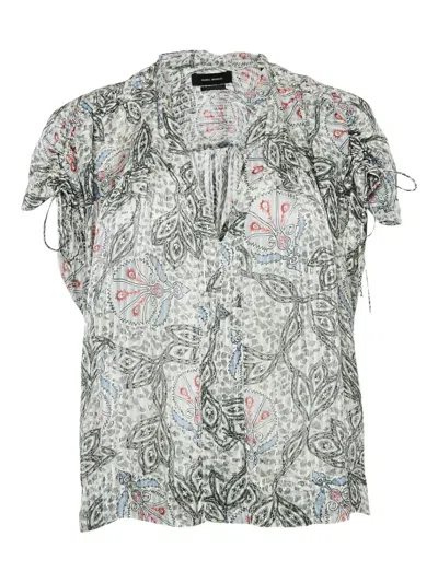 Pre-owned Isabel Marant Vintage Paisley-print Silk Blouse