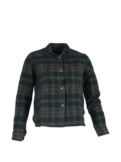 Pre-owned Isabel Marant Vintage Plaid Buttoned Long-sleeve Shirt In Green