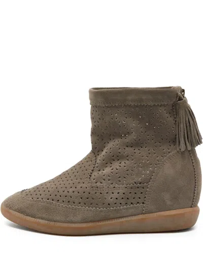 Pre-owned Isabel Marant Vintage  75mm Perforated Ankle Boots