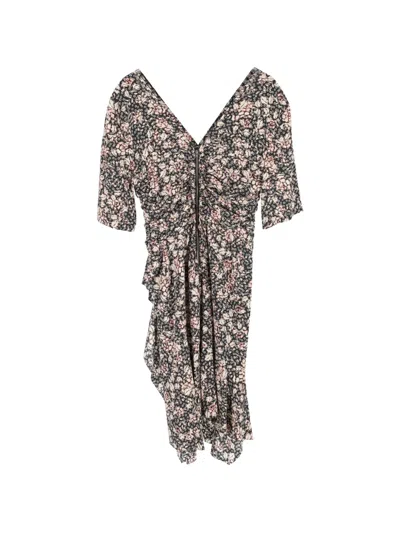 Pre-owned Isabel Marant Vintage Printed Mini Dress In Black